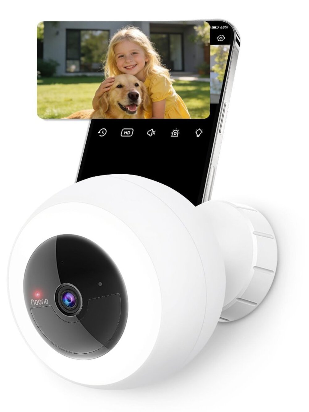 New in box Noorio 2K Security Cameras Wireless Outdoor, 12600mAh Battery-Powered
